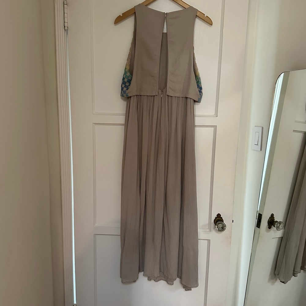 Mara Hoffman Linen Beaded Gown Maxi Dress Rainbow - Picture 10 of 10